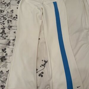 Nike White and Blue Athletic Pants